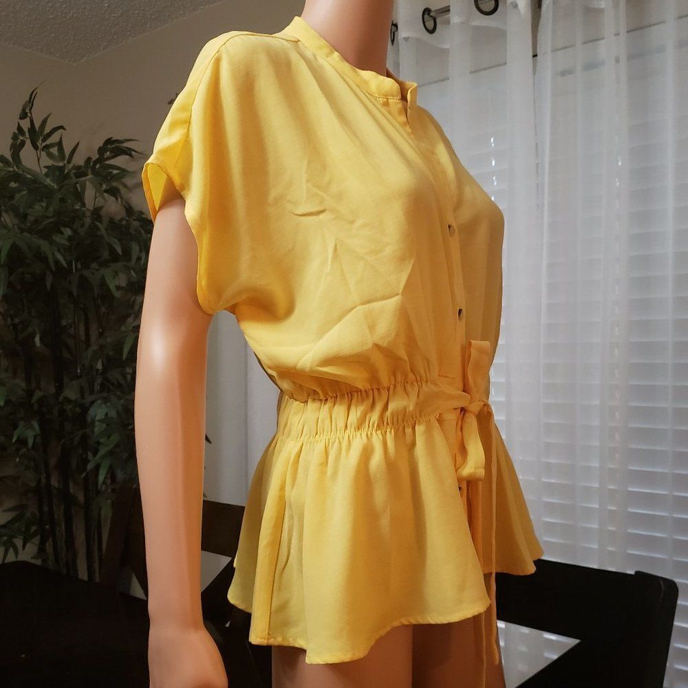 SWEET RAIN blouse top elastic waist NWT